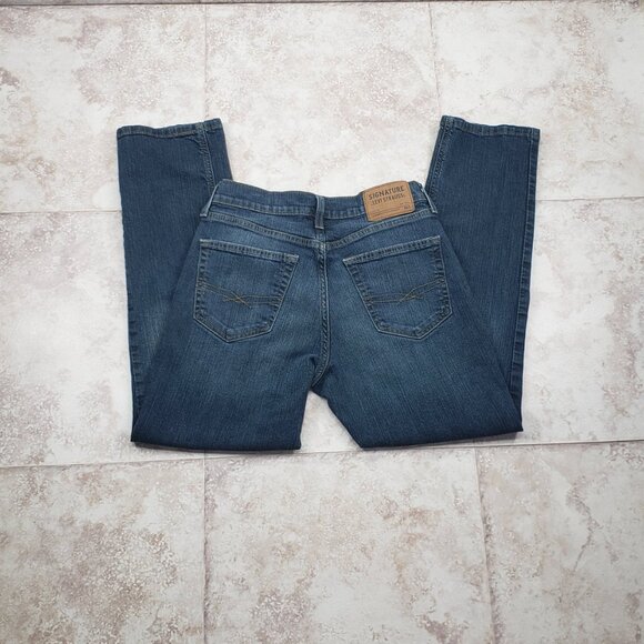 Athletic Dark Wash Levis Signature Straight Leg Jeans S67 30W X 28L - Picture 4 of 8